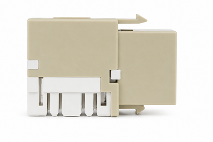 RJ45 Keystone Jack + Coax Wall Plate Bundle - Cat6 Ivory Ethernet + F-Type | RJ-EC-27