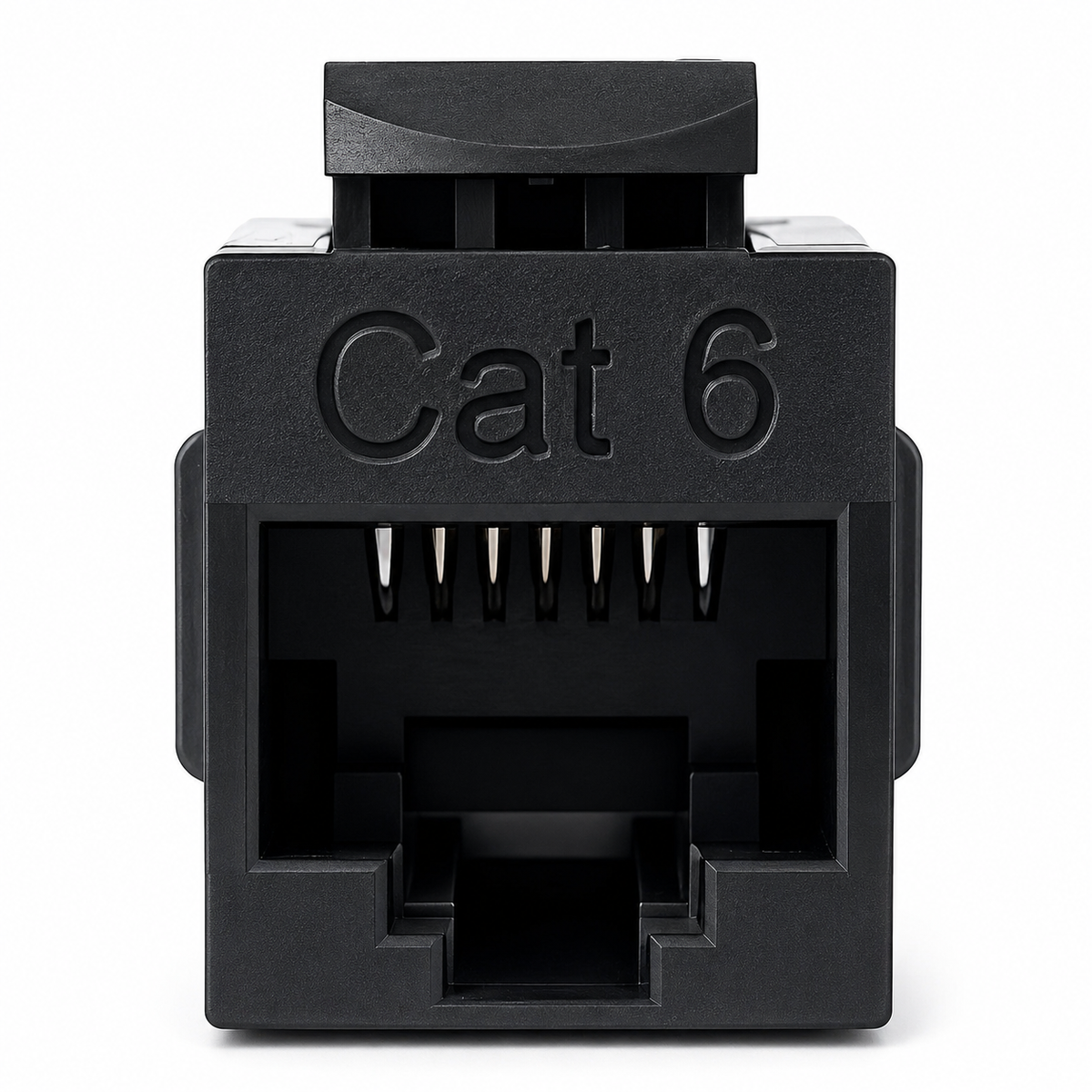 R.J. Enterprises - Cat6 RJ45 Keystone Coupler, Black