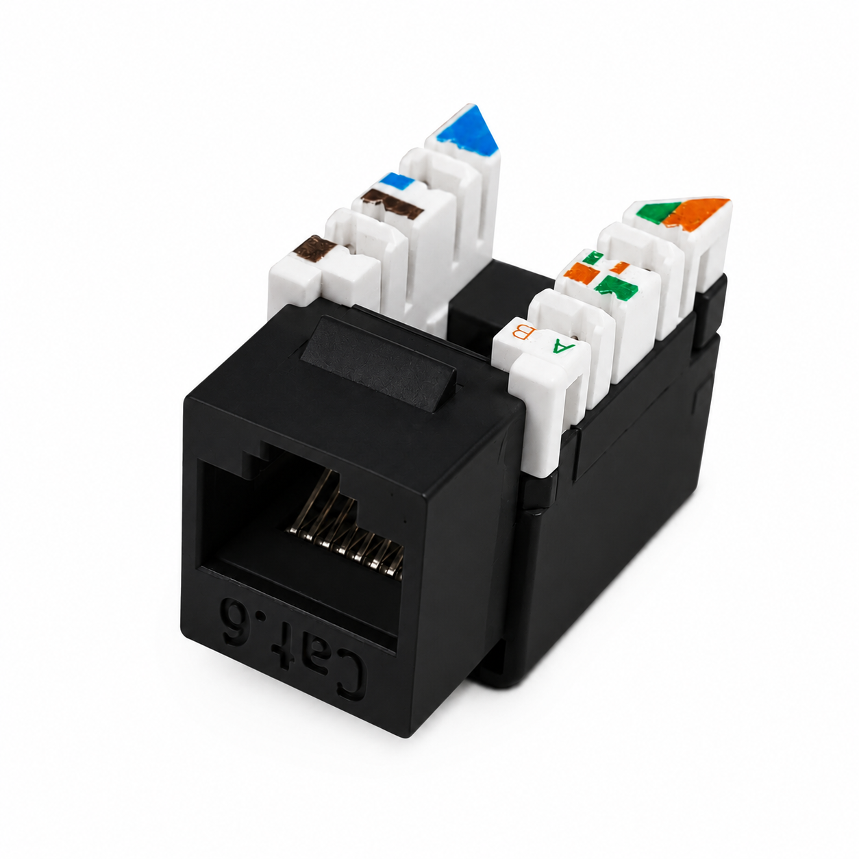 Cat6 Black Keystone Jack + Coax Wall Plate Bundle