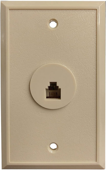 Flush-Mount Telephone Wall Jack, 4-Contact, 50-Pack | 216-4B
