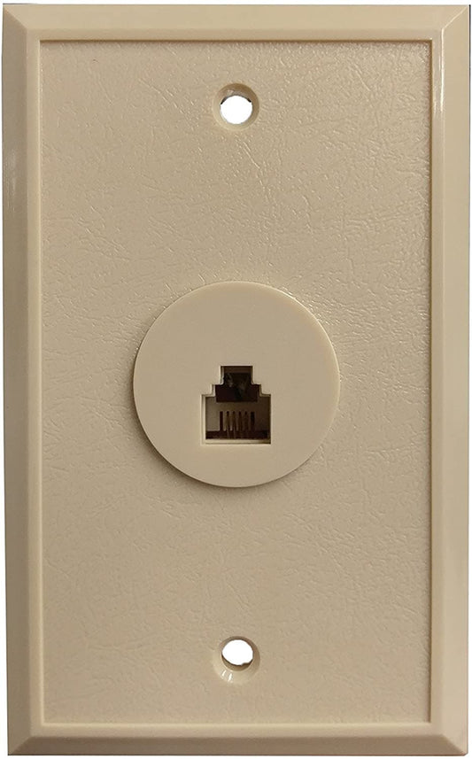 R.J. Enterprises - Flush Mount Telephone Wall Jack (4 Contact) (50 Pcs)