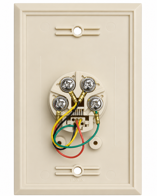 R.J. Enterprises - Flush Mount Wall Jack (4C) (10 Pcs)