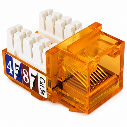 RJ45 Keystone Jack + Coax Wall Plate Bundle - Cat5e 90° Color Options | RJ-EC-15