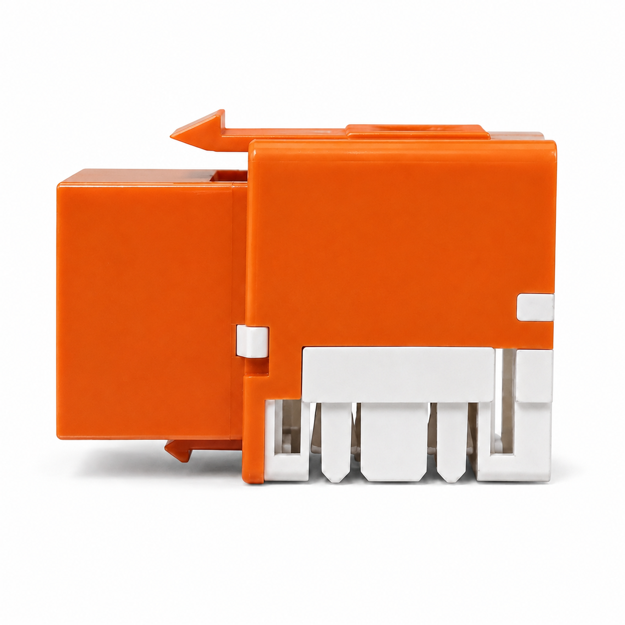 RJ45 Keystone Jack + Coax Wall Plate Bundle - Cat6 Orange Ethernet + F-Type | RJ-EC-25