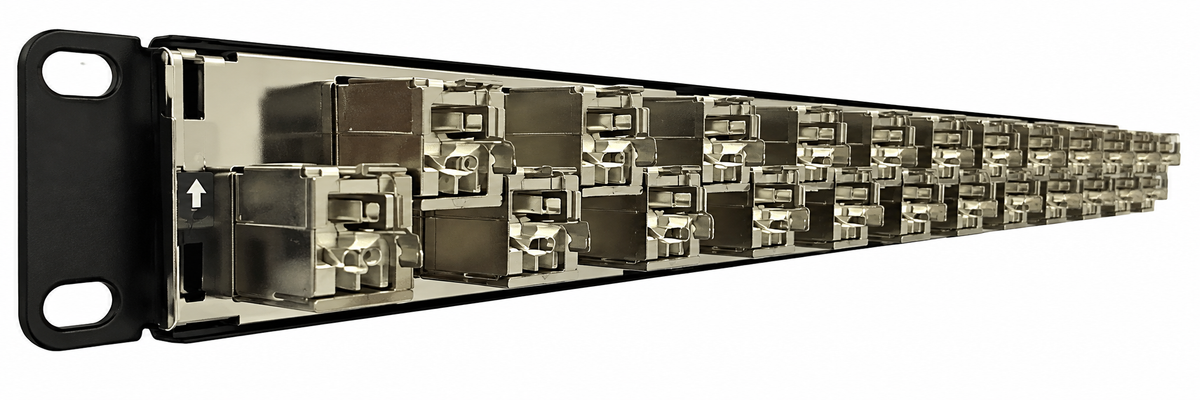 R.J. Enterprises - Cat6A Patch Panel (Special Design) 568A/B (24 Port) - with Individual Fully Shielded Keystone Cat6A Jacks-Data Center- Telecom Room - R.J. Enterprises