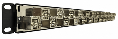 R.J. Enterprises - Cat6A Patch Panel (Special Design) 568A/B (24 Port) - with Individual Fully Shielded Keystone Cat6A Jacks-Data Center- Telecom Room - R.J. Enterprises