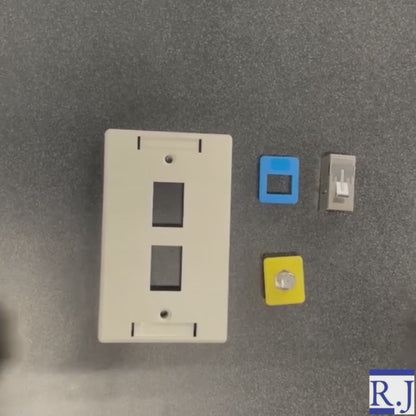 RJ45 Keystone Jack + Coax Wall Plate Bundle - Cat6/Cat6A Ethernet Options | RJ-EC-00