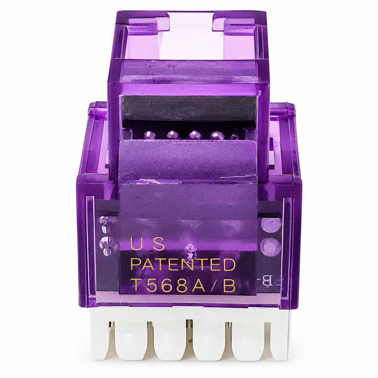 R.J. Enterprises - Cat5e Keystone Jack, 180-degree, Violet (25 Pcs)