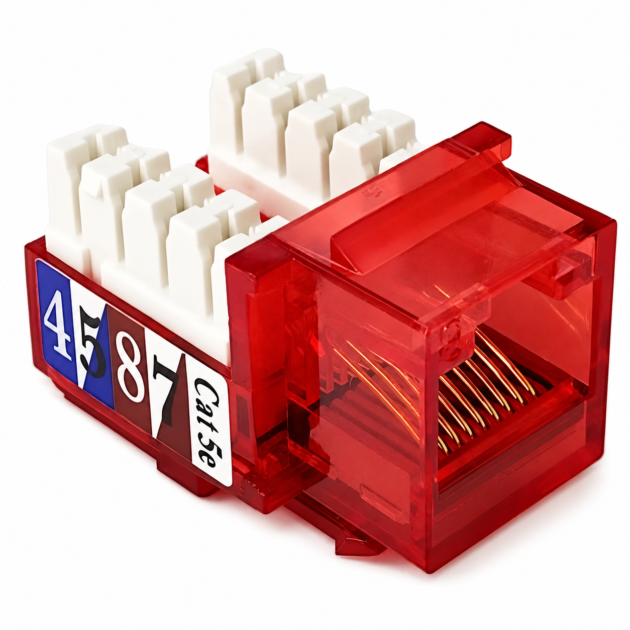 RJ45 Keystone Jack + Coax Wall Plate Bundle - Cat5e 90° Color Options | RJ-EC-15
