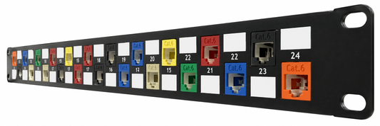 R.J. Enterprises - Cat6 Patch Panel (Special Design, 568A/B, 24 Port)