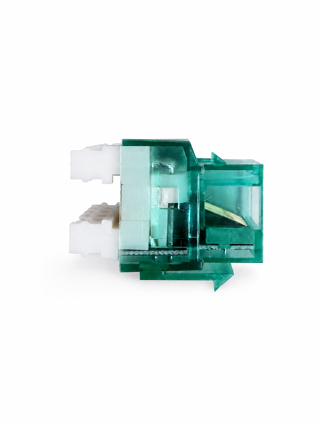 R.J. Enterprises - Cat5e Keystone Jack, 180-degree, Green (25 Pcs) - R.J. Enterprises