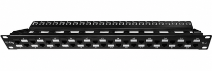 R.J. Enterprises - SDPP-24-C6 - No Punch Down, Cat6 24 Port Patch Panel (Special Design) 568A/B (Tool-Less, Feed Through, 24 Port) 1U-Data Center- Telecom Room