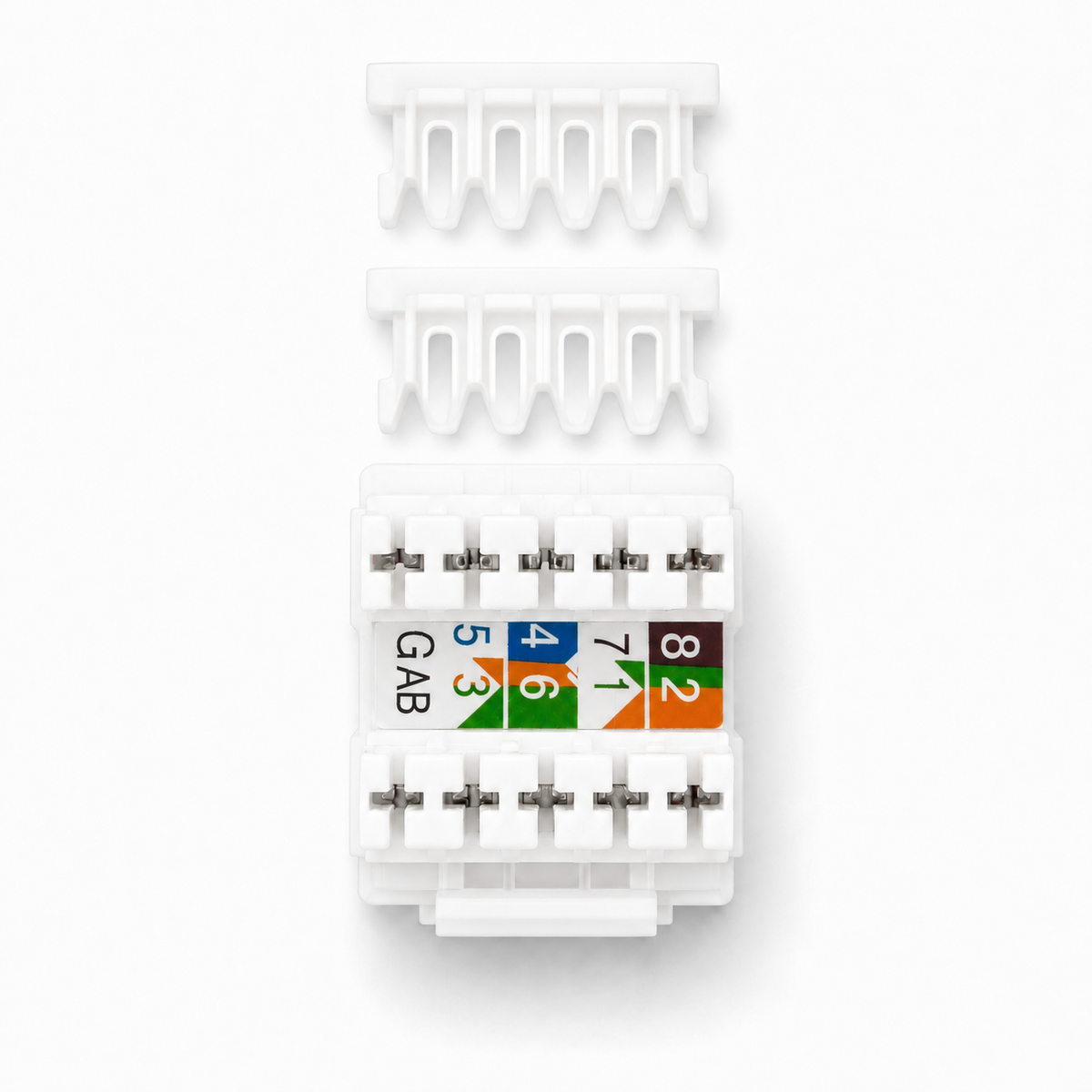R.J. Enterprises - 3013A-8-WH Category 5 Keystone Jack White (10 Pcs)