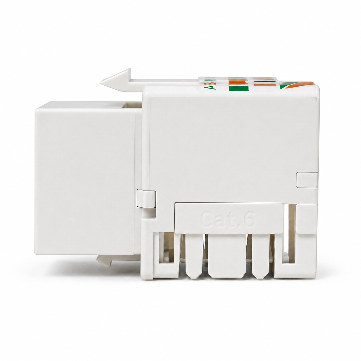 RJ45 Keystone Jack + Coax Wall Plate Bundle - Cat6 White Ethernet + F-Type | RJ-EC-30