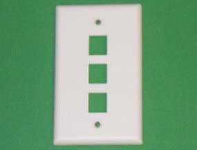 R.J. Enterprises 2013A-C3 Network Keystone Face Plate 3 Port - R.J. Enterprises