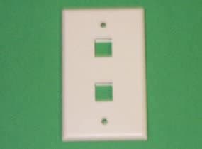 R.J. Enterprises 2013A-C2 Network Keystone Face Plate 2 Port - R.J. Enterprises