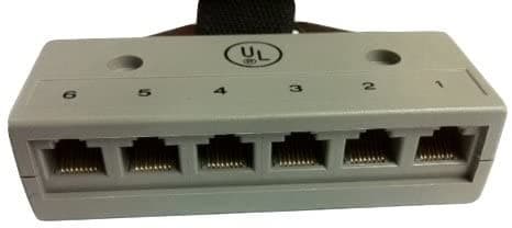 R.J. Enterprises - Harmonica Connector (Male), 6 RJ45 Ports RJ-800T-6(M) - R.J. Enterprises
