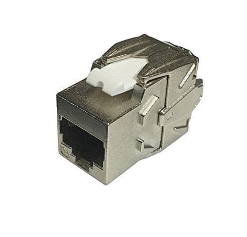 R.J. Enterprises Cat6A Shielded Keystone Jack 180°, Tool-Less - R.J. Enterprises