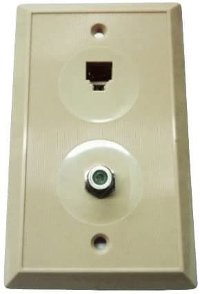 R.J. Enterprises 217-4/TV TV & Phone Wall Plate - R.J. Enterprises