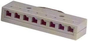 R.J. Enterprises - Telco Harmonica Connector (Male), 8 RJ12 Ports (6P6C) RJ-800T-8(M) - R.J. Enterprises