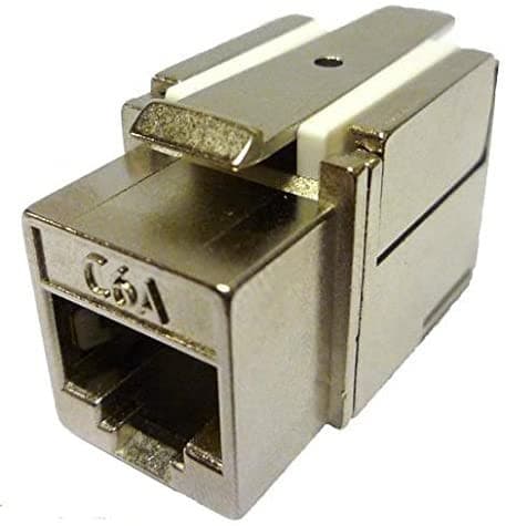 R.J. Enterprises (5 Pack - keystone type Cat6A Jack (Fully Shielded-no punch down) 10 Gigabit - 3013A-R8FS-C6A - R.J. Enterprises
