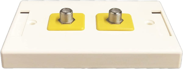 R.J. Enterprises - Wall Plate Dual CATV Coaxial (5 pieces/pack) - R.J. Enterprises