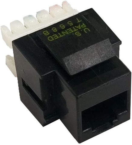 R.J. Enterprises - 3013A-8-BK - Cat5 Keystone Jack Black 50 Pieces - R.J. Enterprises