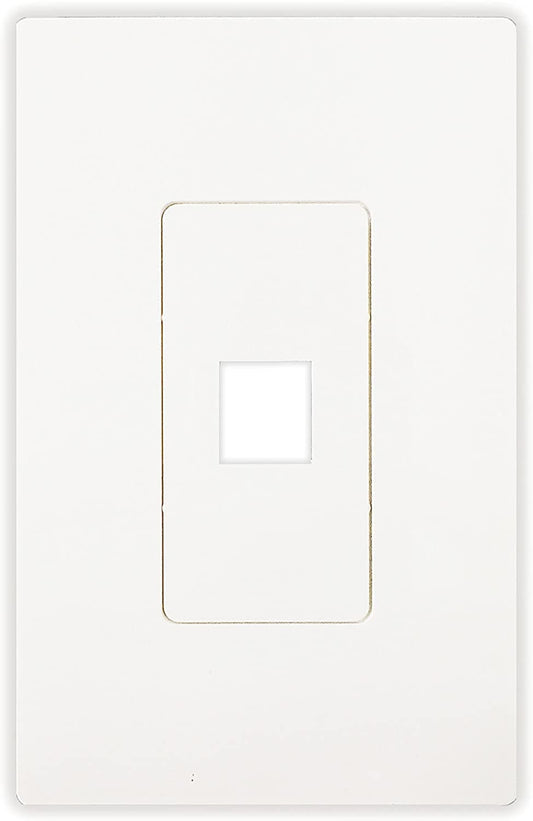 R.J. Enterprises - Screwless Snap-on Wall Plate 1 Port for Ethernet Keystone Jacks RJ-2013-S1 - R.J. Enterprises