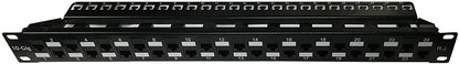R.J. Enterprises - SDPP-24-C6 - No Punch Down, Cat6 24 Port Patch Panel (Special Design) 568A/B (Tool-Less, Feed-Through, 24 Port) 1U -Data Center & Telecom Room