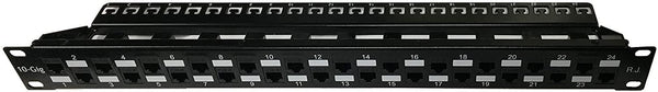 R.J. Enterprises - SDPP-24-C6 - No Punch Down, Cat6 24 Port Patch Panel (Special Design) 568A/B (Tool-Less, Feed Through, 24 Port) 1U-Data Center- Telecom Room - R.J. Enterprises
