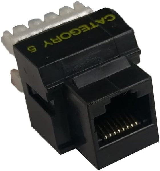 R.J. Enterprises - 3013A-8-BK - Cat5 Keystone Jack Black 50 Pieces - R.J. Enterprises