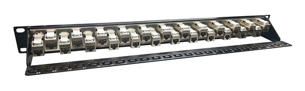 R.J. Enterprises - SDPP-24-C6AS-2 - Patch Panel, No Punch Down, C6A, 24 Port - R.J. Enterprises