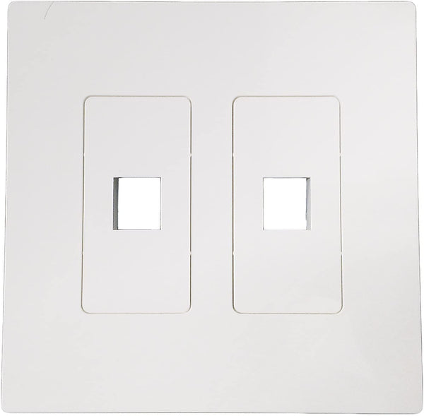 R.J. Enterprises Screwless Snap-on Wallplate 2-Gang 2 Port RJ-2103B-S2 - R.J. Enterprises