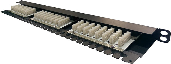 R.J. Enterprises - High Density CAT6 Half-U (0.5U) Patch Panel, 24 Port-110-Data Center- Telecom Room - R.J. Enterprises