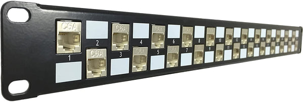 R.J. Enterprises - SDPP-24-C6AS - C6A Patch Panel, No Punch Down, Tool-Less - R.J. Enterprises