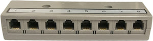 R.J. Enterprises - RJ-800T-8(F) - Telco Harmonica Connector (Female), 8 RJ12 Ports (6P6C) - R.J. Enterprises