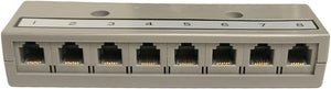 R.J. Enterprises - Telco Harmonica Connector (Female), 8 RJ12 Ports (6P6C) RJ-800T-8(F) - R.J. Enterprises