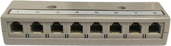 R.J. Enterprises - Telco Harmonica Connector (Female), 8 RJ12 Ports (6P6C) RJ-800T-8(F) - R.J. Enterprises