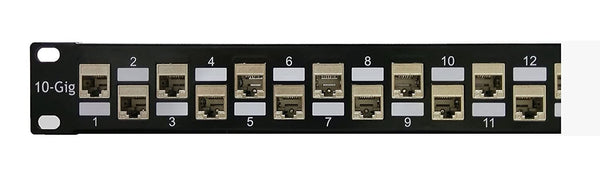 R.J. Enterprises - SDPP-24-C6AS-2 - Patch Panel, No Punch Down, C6A, 24 Port - R.J. Enterprises