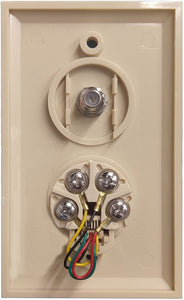Wall Plate For TV & Phone (Coaxial-F81 and RJ11 connector) (10 piece/pack) - R.J. Enterprises