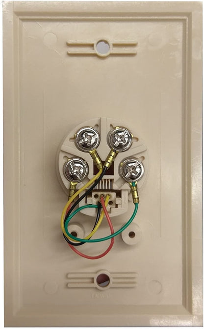 R.J. Enterprises - 216-4B Flush Mount Telephone Wall Jack (4 Conctact) (50/per bag) - R.J. Enterprises
