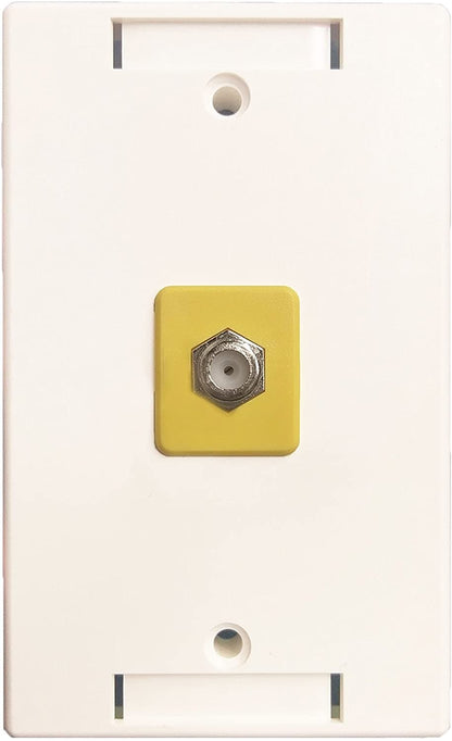 R.J. Enterprises - Wall Plate CATV Coaxial (10pcs/per bag) - R.J. Enterprises