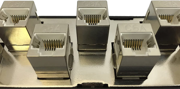 R.J. Enterprises - SDPP-24-C6AS - C6A Patch Panel, No Punch Down, Tool-Less - R.J. Enterprises