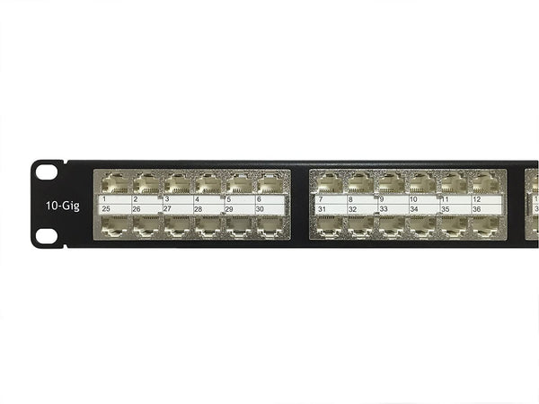 R.J. Enterprises - HDPP-C6-48S - Shielded High Density Patch Panel, 10 Gb, Tool-Less, 48 Port - R.J. Enterprises