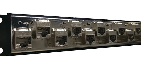 R.J. Enterprises - SDPP-24-C6AS-2 - Patch Panel, No Punch Down, C6A, 24 Port - R.J. Enterprises