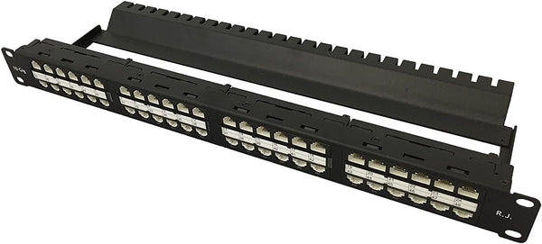 R.J. Enterprises - HDPP-C6-48 - High Density Patch Panel, 10 Gb, Cat6, Tool-less, 48 Port - R.J. Enterprises