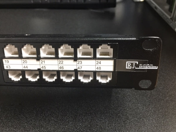 R.J. Enterprises - HDPP-C6-48 - High Density Patch Panel, 10 Gb, Cat6, Tool-less, 48 Port - R.J. Enterprises