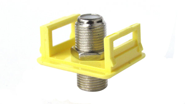 RJ-EC-04 Ethernet coax Wall Plate, Cat6 Blue Keystone Jack (5 per order) - R.J. Enterprises