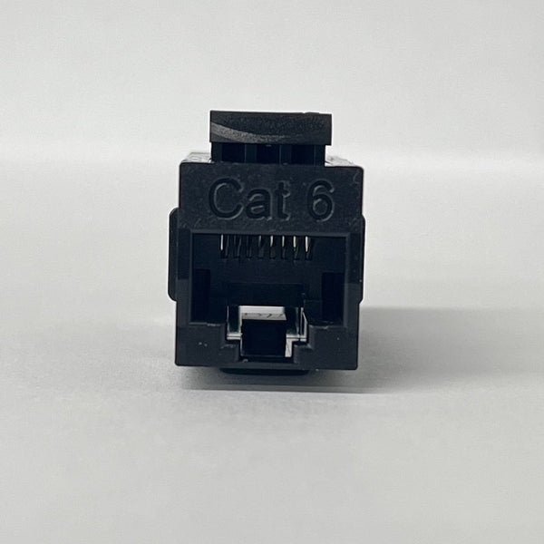 RJ-EC-06 Ethernet Coax Wall Plate, Cat6 Black coupler  (5 per order) - R.J. Enterprises