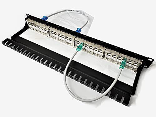 R.J. Enterprises - HDPP-48S-C6A - Shielded High Density Patch Panel, Cat6A 10Gb, Tool-Less, 48 Port - R.J. Enterprises